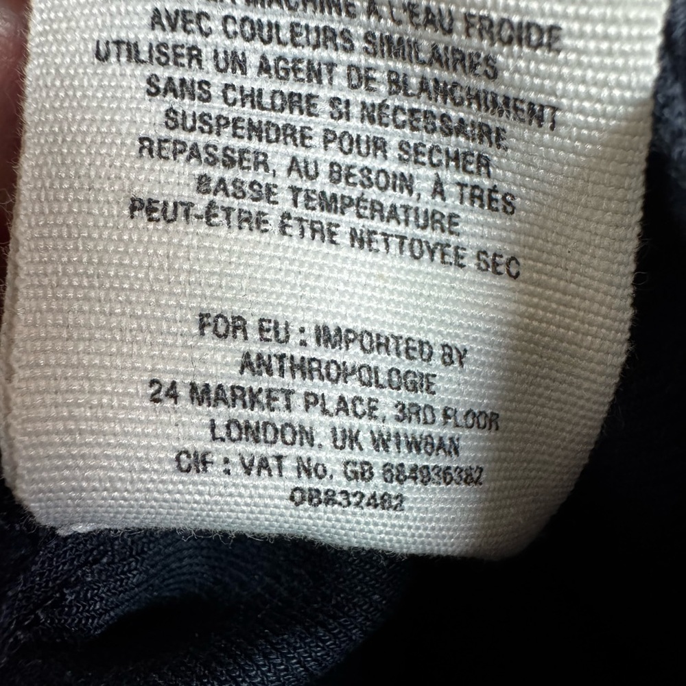 Anthropologie Womens Wide Leg Linen Blend Pants Size 25 Blue Boho Retro Preppy - Picture 10 of 15